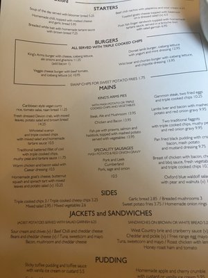 Menu photo 2 The Kings Arms Oxford, OXF