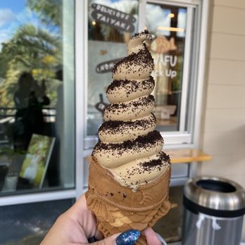 WAFU - French coffee with Oreo dust in a custard filled taiyaki cone - Desserts Near Me - Orlando, Florida
