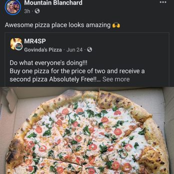 Govinda's Pizza - a pizza in a box - Pizza Near Me - La Crosse, Florida