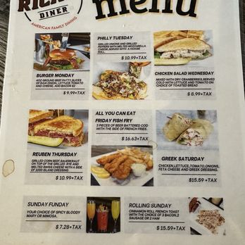Richi’s Diner - Everyday menu specials 2025 - Italian Near Me - Surprise, Arizona