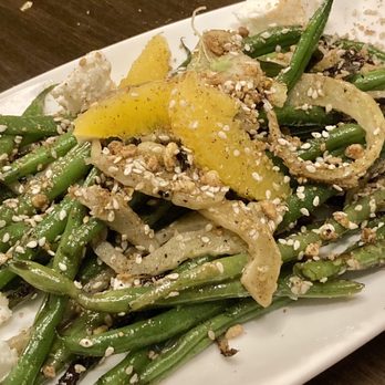 Amada - Judios Verdes (charred green beans, fern confit, orange, almond dukka) ~excellently charred & flavorful - Spanish Near Me - Wayne, Pennsylvania Amada - Judios Verdes (charred green beans, fern confit, orange, almond dukka) ~excellently charred & flavorful - Spanish Near Me - Wayne, Pennsylvania