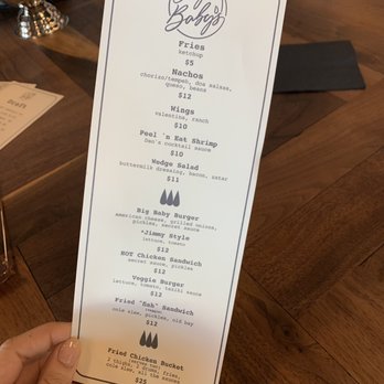 Cry Baby's - Food menu - Cocktail Bars Near Me - Gainesville, Florida