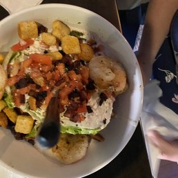 Bruschetta Wedge with shrimp. Bruschetta Wedge with shrimp.