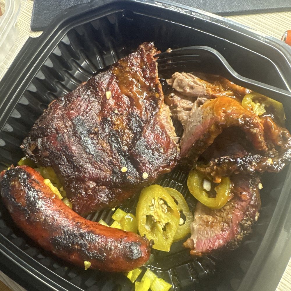 Dinosaur Bar-B-Que - 3 combo plate - Barbeque Near Me - Troy, New York Dinosaur Bar-B-Que - 3 combo plate - Barbeque Near Me - Troy, New York