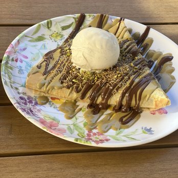 Caffe Stellato - Dubai Chocolate Crepe with vanilla gelato - Gelato Near Me - Redwood City, California Caffe Stellato - Dubai Chocolate Crepe with vanilla gelato - Gelato Near Me - Redwood City, California