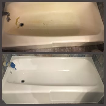 Top Reglazing - Condo Tub Resurfaced, Before/After on 12/30/2015-Such an amazing difference performed by a top notch company/guy (Ryan at Top Reglazing)! - Refinishing Services Near Me - Manassas, Virginia Top Reglazing - Condo Tub Resurfaced, Before/After on 12/30/2015-Such an amazing difference performed by a top notch company/guy (Ryan at Top Reglazing)! - Refinishing Services Near Me - Manassas, Virginia