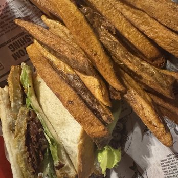 Klondyke - Fried green tomato BLT and fresh hand cut french fries. Who could ask for more? - Fast Food Near Me - Vicksburg, Mississippi