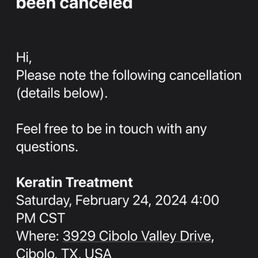Email I received by them stating I canceled when I never did. Email I received by them stating I canceled when I never did.