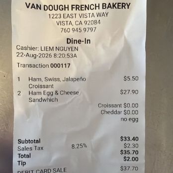 French Bakery Cafe - No plane ham & cheese croissants allowed - Bakeries Near Me - Vista, California