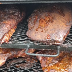 Practical Smokers, BBQ, Catering, and more - Prime grade beef brisket on the smoker.