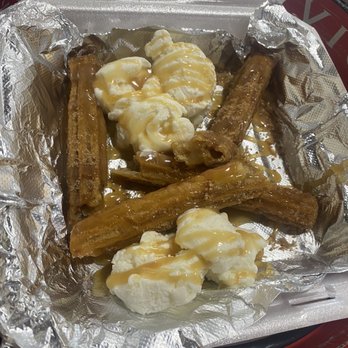Taco Burrito - churros with caramel and ice cream - Tacos Near Me - Norfolk, Virginia Taco Burrito - churros with caramel and ice cream - Tacos Near Me - Norfolk, Virginia