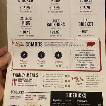 Sonny's BBQ - Menu - Meats, Combos, Family Meals, Desserts, Drinks, Sidekicks - Barbeque Near Me - Largo, Florida Sonny's BBQ - Menu - Meats, Combos, Family Meals, Desserts, Drinks, Sidekicks - Barbeque Near Me - Largo, Florida