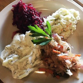 Bacowka - Salad sampler that comes with pork plate...amazing!!! - Polish Near Me - Schaumburg, Illinois
