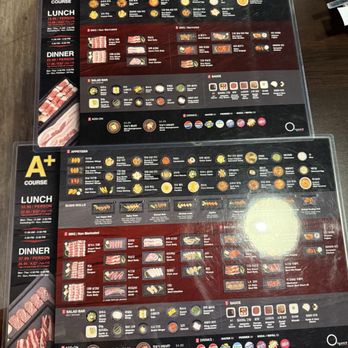 Ohgane Korean BBQ - Comparison of two course options - Korean Near Me - Rancho Cordova, California