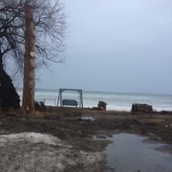 Water's Edge Motel - View of Lake Huron as soon as you walk out of the motel rooms. Imagine that in the summer!