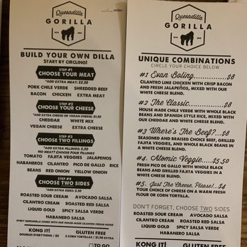 Quesadilla Gorilla - Menu - Mexican Near Me - Visalia, California Quesadilla Gorilla - Menu - Mexican Near Me - Visalia, California
