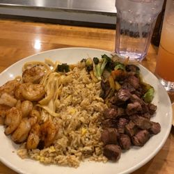 Kobe Japanese Steakhouse & Sushi Bar - Steak and shrimp hibachi