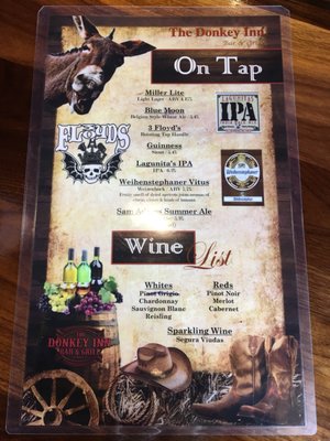 Menu photo 1 The Donkey Inn Bar and Grill Algonquin, IL Menu photo 1 The Donkey Inn Bar and Grill Algonquin, IL
