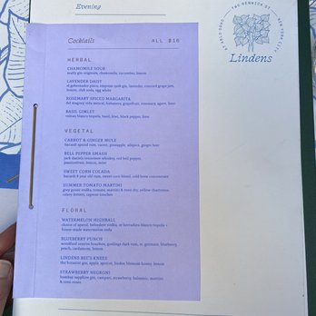 Lindens - Menu - New American Near Me - New York, New York Lindens - Menu - New American Near Me - New York, New York