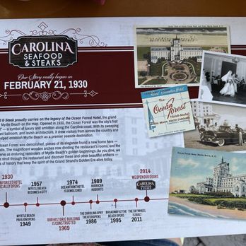 Carolina Seafood & Steak - History of restaurant - Seafood Near Me - Myrtle Beach, South Carolina Carolina Seafood & Steak - History of restaurant - Seafood Near Me - Myrtle Beach, South Carolina