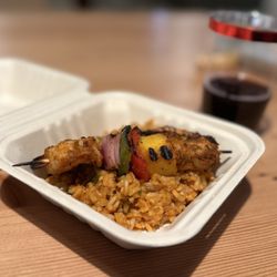 Cafe Noir - Scrimp & pineapple skewer