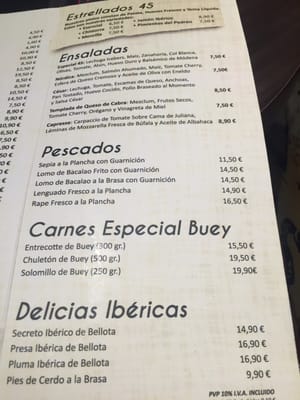 Menu photo 4 Las 4 Estaciones Viladecans, B