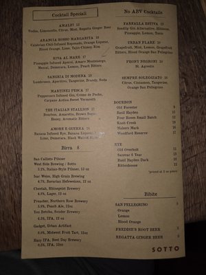 Menu photo 4 Sotto Cincinnati, OH