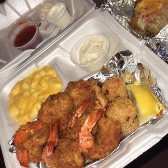 Nolan's Restaurant - Shrimp, Mac and cheese, loaded baked potato - Seafood Near Me - Corpus Christi, Texas