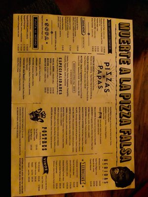 Menu photo 1 Pizza del Perro Negro México, D.F., DIF
