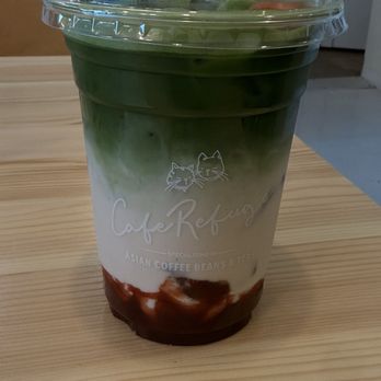 Cafe Refuge - Strawberry matcha - Coffee & Tea Near Me - Costa Mesa, California