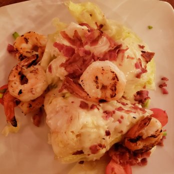 Mediterraneo - THIS WAS MINE and my favorite!!! its not on the menu, but they accommodated my request and made me a wedge salad w/grilled shrimp!!! - Italian Near Me - Alpine, California