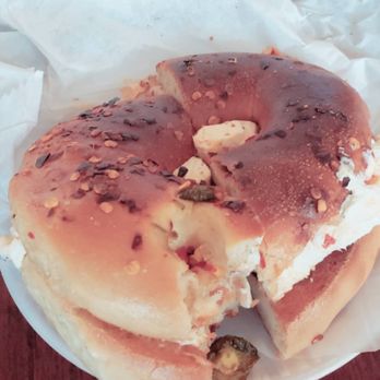 Sam I Am Bagels - Jalapeno bagel with jalapeno cream cheese - Bagels Near Me - Piscataway, New Jersey