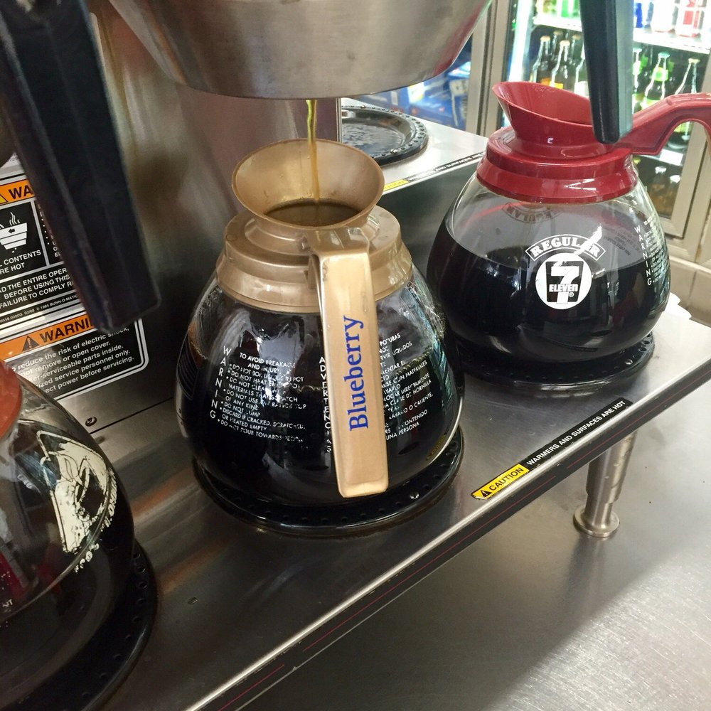 Fresh pot of Blueberry being brewed as I walked in because the awesome clerk saw me pull in. OUTSTANDING Customer Service!