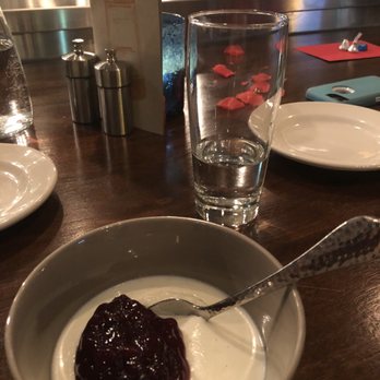 Walkers - Buttermilk panna cotta with lingonberry jam - New American Near Me - Billings, Montana Walkers - Buttermilk panna cotta with lingonberry jam - New American Near Me - Billings, Montana