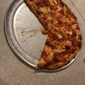 baked - We started to eat before I got a picture. Pineapple and Canadian bacon with red sauce. - Pizza Near Me - Galesburg, Illinois baked - We started to eat before I got a picture. Pineapple and Canadian bacon with red sauce. - Pizza Near Me - Galesburg, Illinois