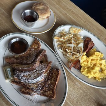 Shoreline Coffee Shop - Alice's special (subbed toast for english muffin) and no frills French toast - Diners Near Me - Mill Valley, California Shoreline Coffee Shop - Alice's special (subbed toast for english muffin) and no frills French toast - Diners Near Me - Mill Valley, California