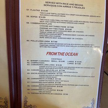 Loma Linda Restaurant - Menu - Mexican Near Me - Bakersfield, California Loma Linda Restaurant - Menu - Mexican Near Me - Bakersfield, California