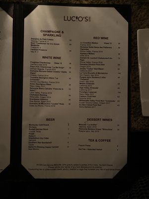 Menu photo 4 Lucio's Houston, TX Menu photo 4 Lucio's Houston, TX