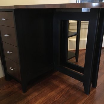 Unique By Ruth - The black base with walnut finish on the table top and drawer fronts really looks great - Refinishing Services Near Me - Rockville, Maryland
