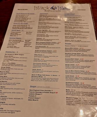 Menu photo 1 Black N Bleu Restaurant Mechanicsburg, PA Menu photo 1 Black N Bleu Restaurant Mechanicsburg, PA