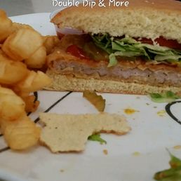 a sandwich and fries