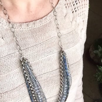 Grayling Jewelry - My custom necklace can also be worn long because it is adjustable! - Jewelry Near Me - Portland, Oregon Grayling Jewelry - My custom necklace can also be worn long because it is adjustable! - Jewelry Near Me - Portland, Oregon