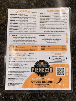 Menu photo 2 Pienezza Pizza - Downtown Orlando Orlando, FL