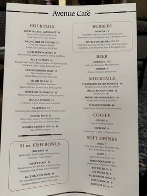Menu photo 6 Avenue Cafe Las Vegas, NV Menu photo 6 Avenue Cafe Las Vegas, NV