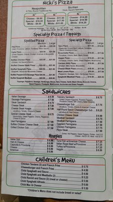 Menu photo 2 Little Nicki's Pizza Ephrata, PA Menu photo 2 Little Nicki's Pizza Ephrata, PA