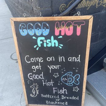 Good Hot Fish - Sign out front - Fish & Chips Near Me - Asheville, North Carolina