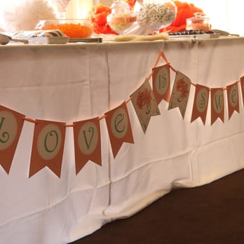 Shakar Bakery - Orange and white bridal shower sweet table - Cupcakes Near Me Shakar Bakery - Orange and white bridal shower sweet table - Cupcakes Near Me
