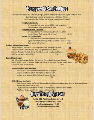 Menu photo 5 The Hogs Trough Grayson, KY