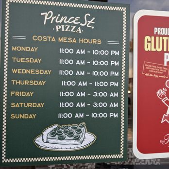 Prince Street Pizza - Hours - Pizza Near Me - Costa Mesa, California