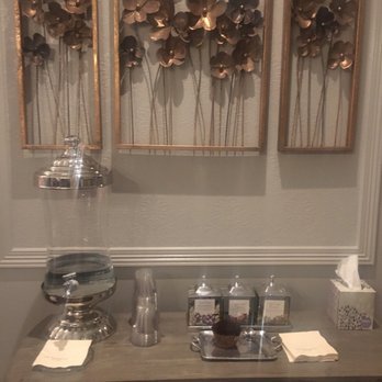 Woodhouse Spa - Plano - Snacks/water station in relaxation room. But they were running low or just completely out of a lot of the items - Day Spas Near Me - Plano, Texas